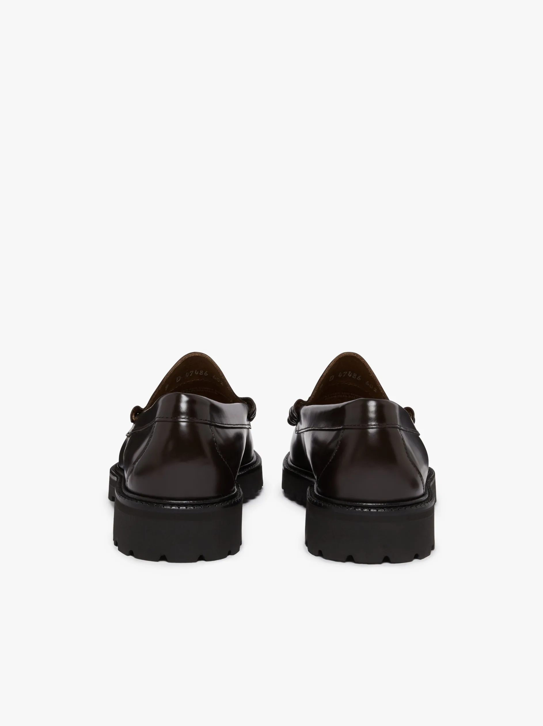 Weejuns Lug Larson Penny Loafers Chocolate leather with lug sole