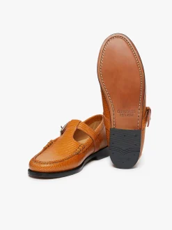 Weejuns Mary Janes Whiskey Leather