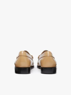 Weejuns Penny Loafers Beige and white soft leather