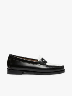 Weejuns Penny Loafers Black & White Leather