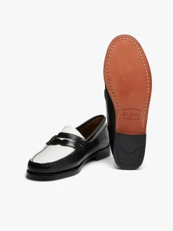 Weejuns Penny Loafers Black & White Leather