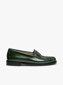 Weejuns Penny Loafers Dark Green Leather
