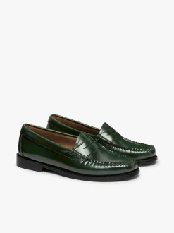 Weejuns Penny Loafers Dark Green Leather