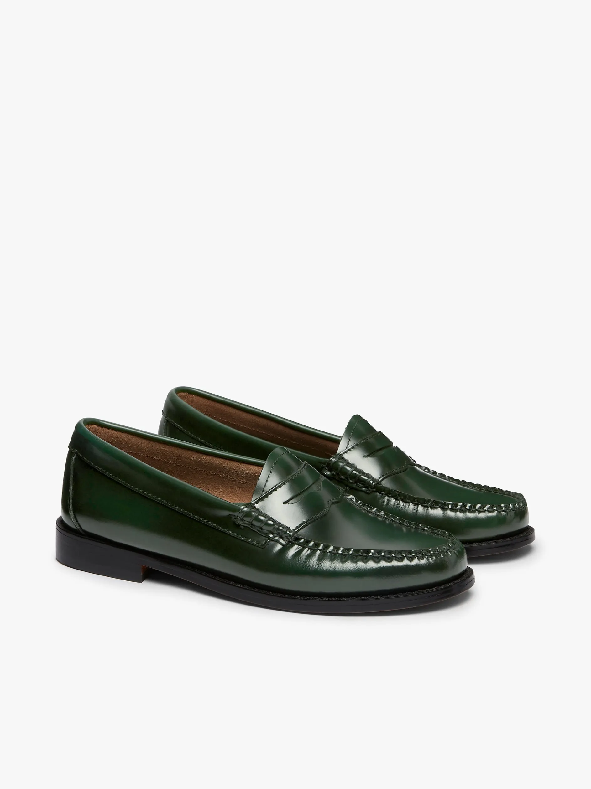 Weejuns Penny Loafers Dark Green Leather