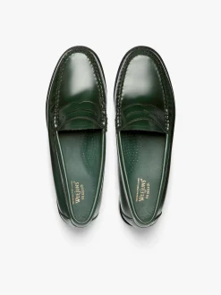 Weejuns Penny Loafers Dark Green Leather