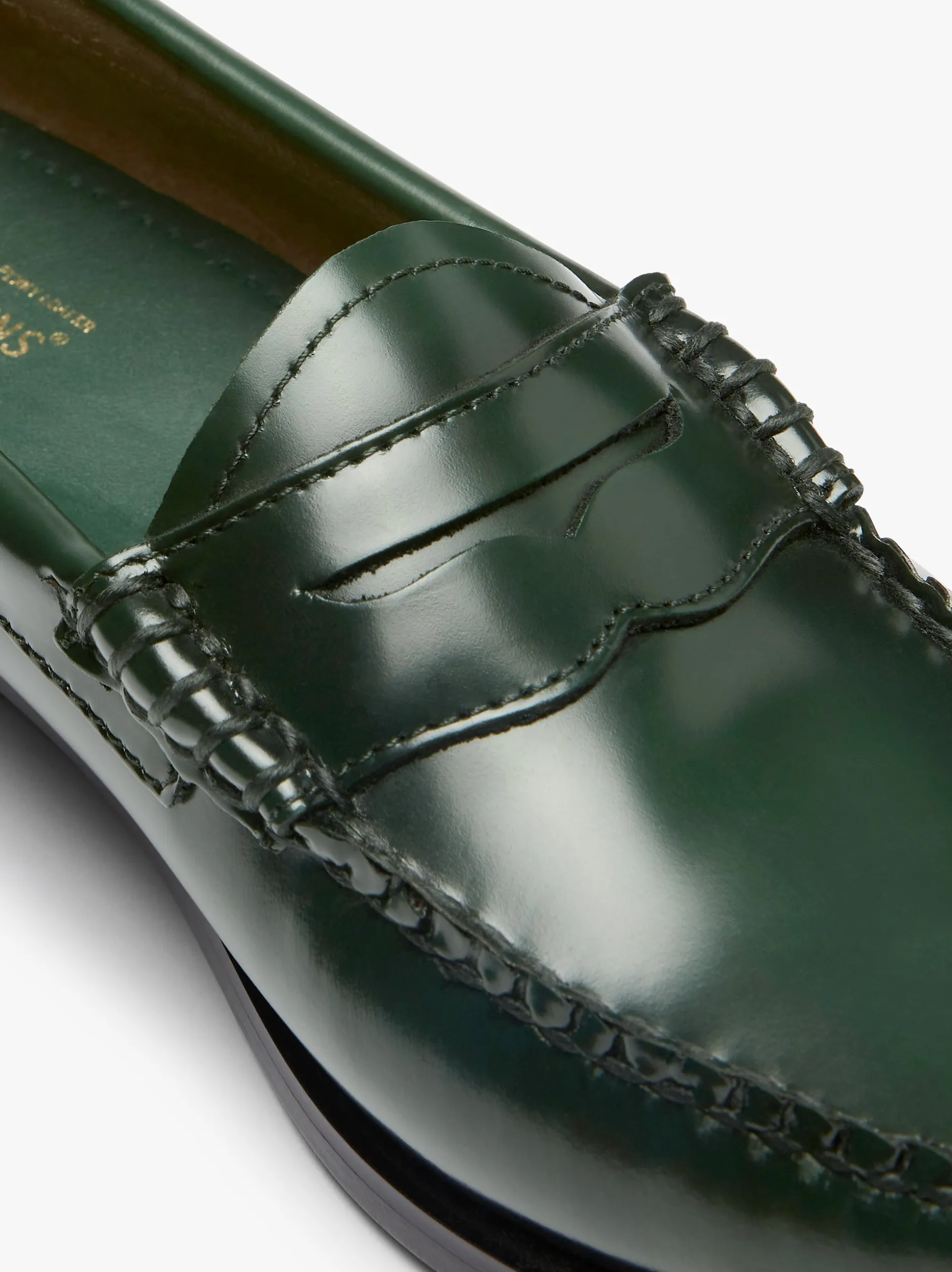 Weejuns Penny Loafers Dark Green Leather