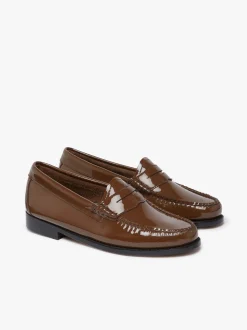 Weejuns Penny Loafers Dark Brown Patent Leather
