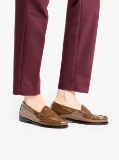 Weejuns Penny Loafers Dark Brown Patent Leather