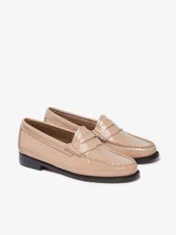 Weejuns Penny Loafers Light Taupe Patent Leather