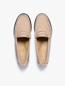 Weejuns Penny Loafers Light Taupe Patent Leather