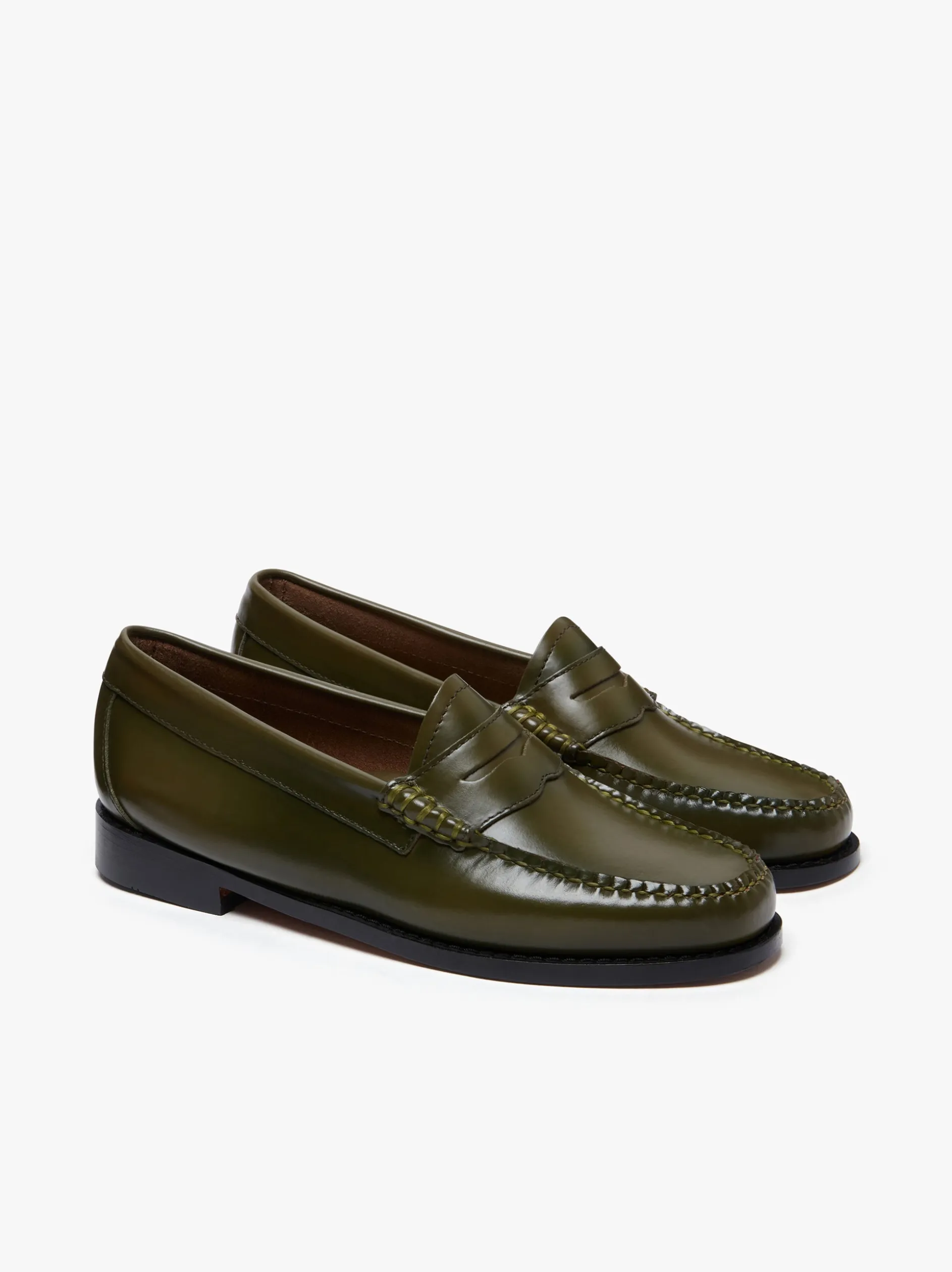 Weejuns Penny Loafers Olive green leather