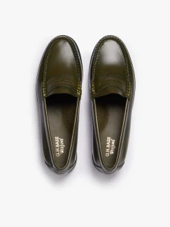 Weejuns Penny Loafers Olive green leather