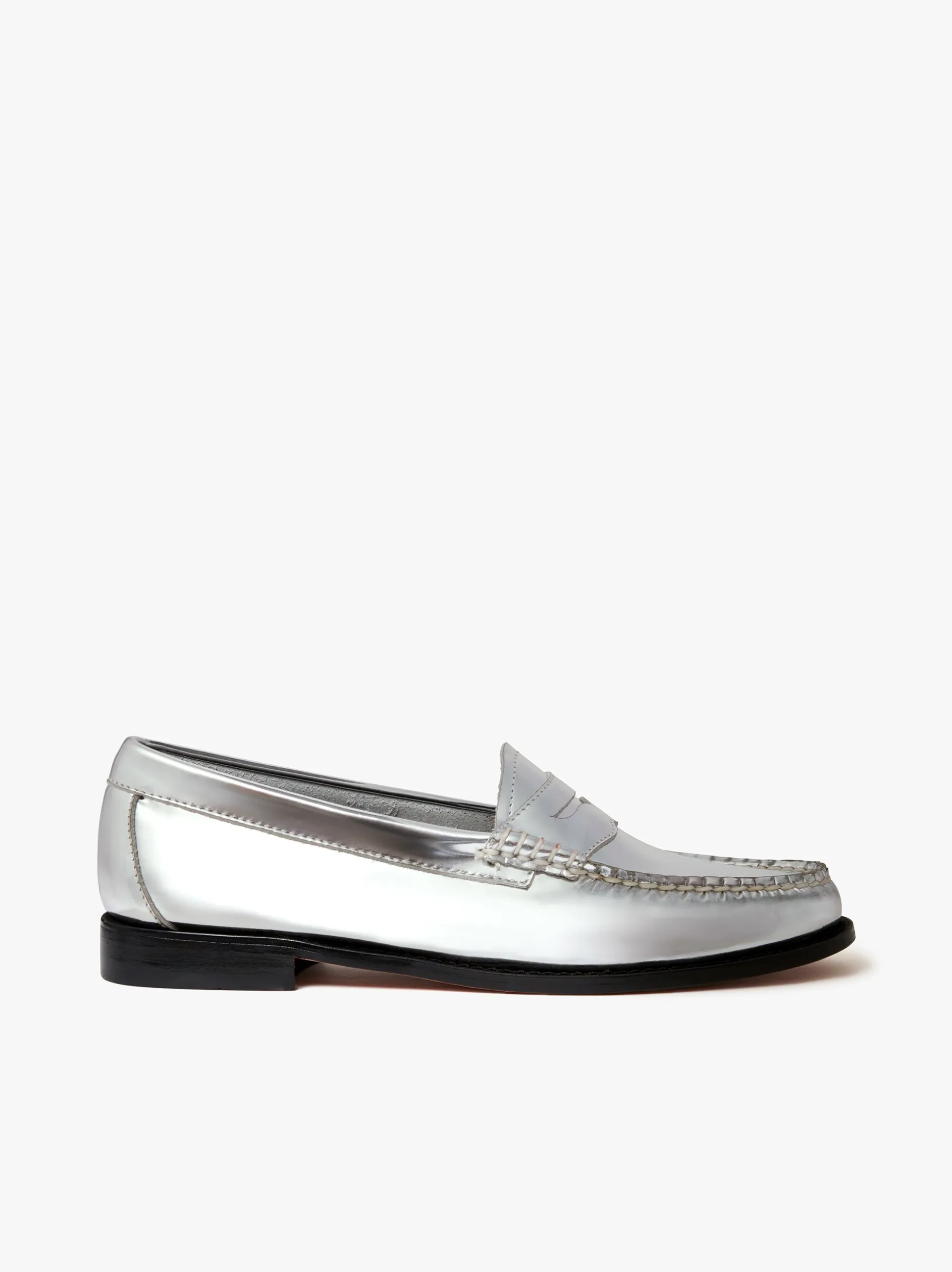 Weejuns Penny Loafers Silver Leather