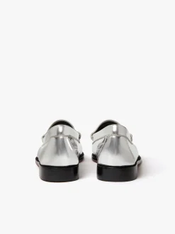 Weejuns Penny Loafers Silver Leather