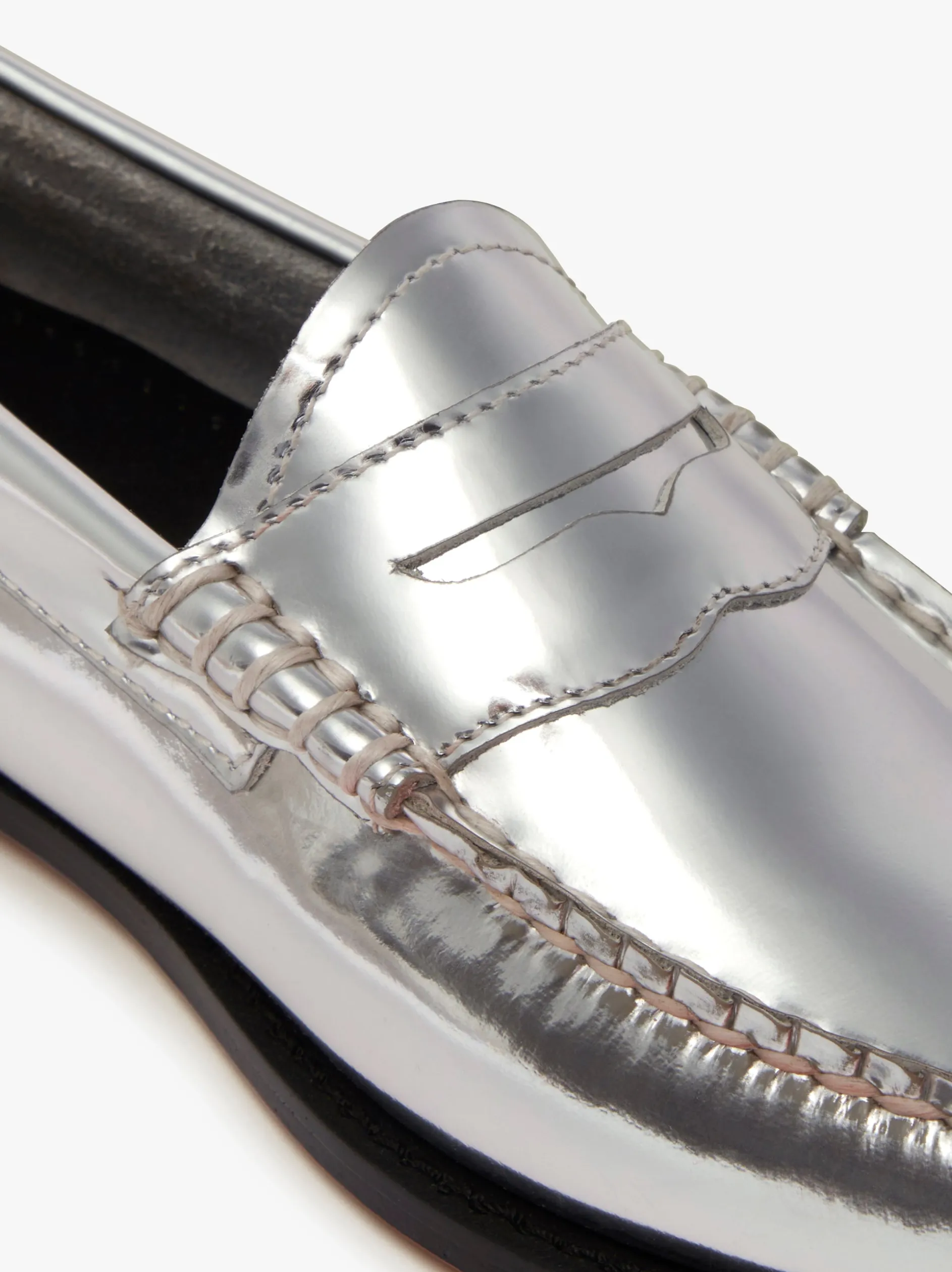 Weejuns Penny Loafers Silver Leather