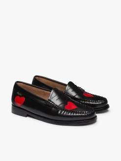 Weejuns Penny Love Loafers Red & Black Leather