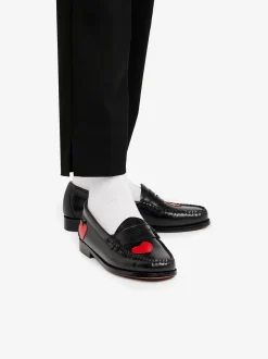 Weejuns Penny Love Loafers Red & Black Leather