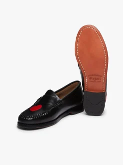Weejuns Penny Love Loafers Red & Black Leather