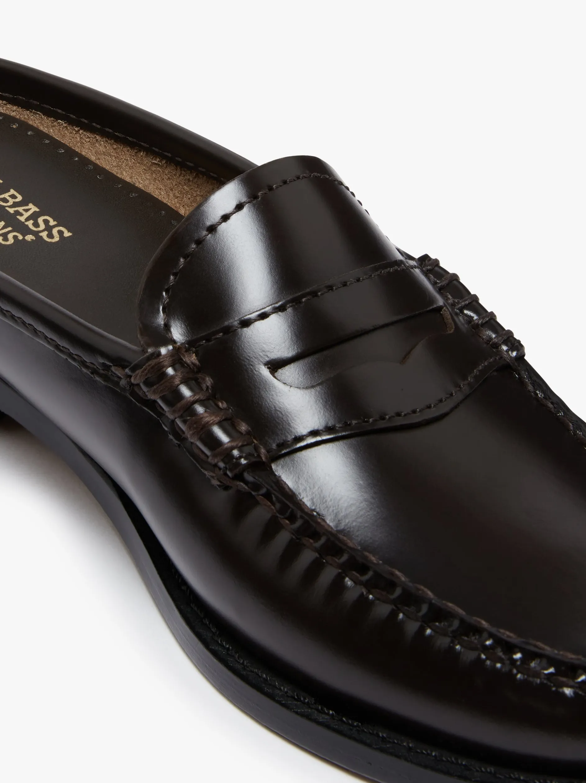 Weejuns Penny Slides Chocolate Leather