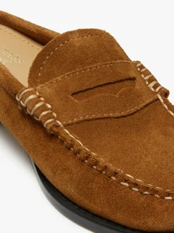 Weejuns Penny Slides Mid brown suede