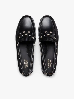 Weejuns Penny Stud Loafers Black Leather