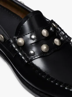 Weejuns Penny Stud Loafers Black Leather