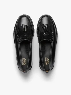 Weejuns 90s Esther Kiltie Tassel Loafers Black Leather