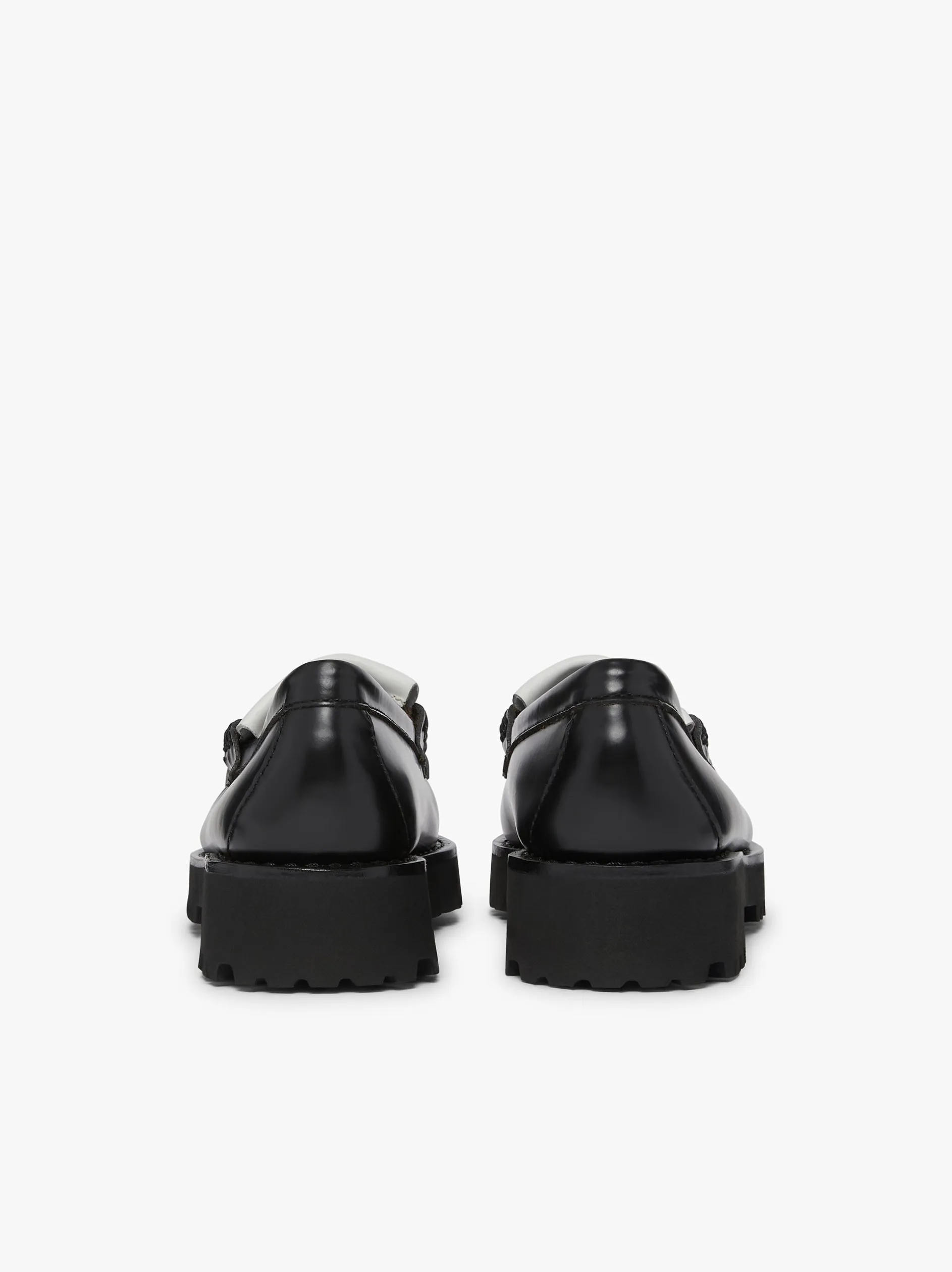 Weejuns 90s Esther Kiltie Tassel Loafers Black & White Leather