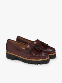 Weejuns 90s Esther Kiltie Tassel Loafers Wine Leather