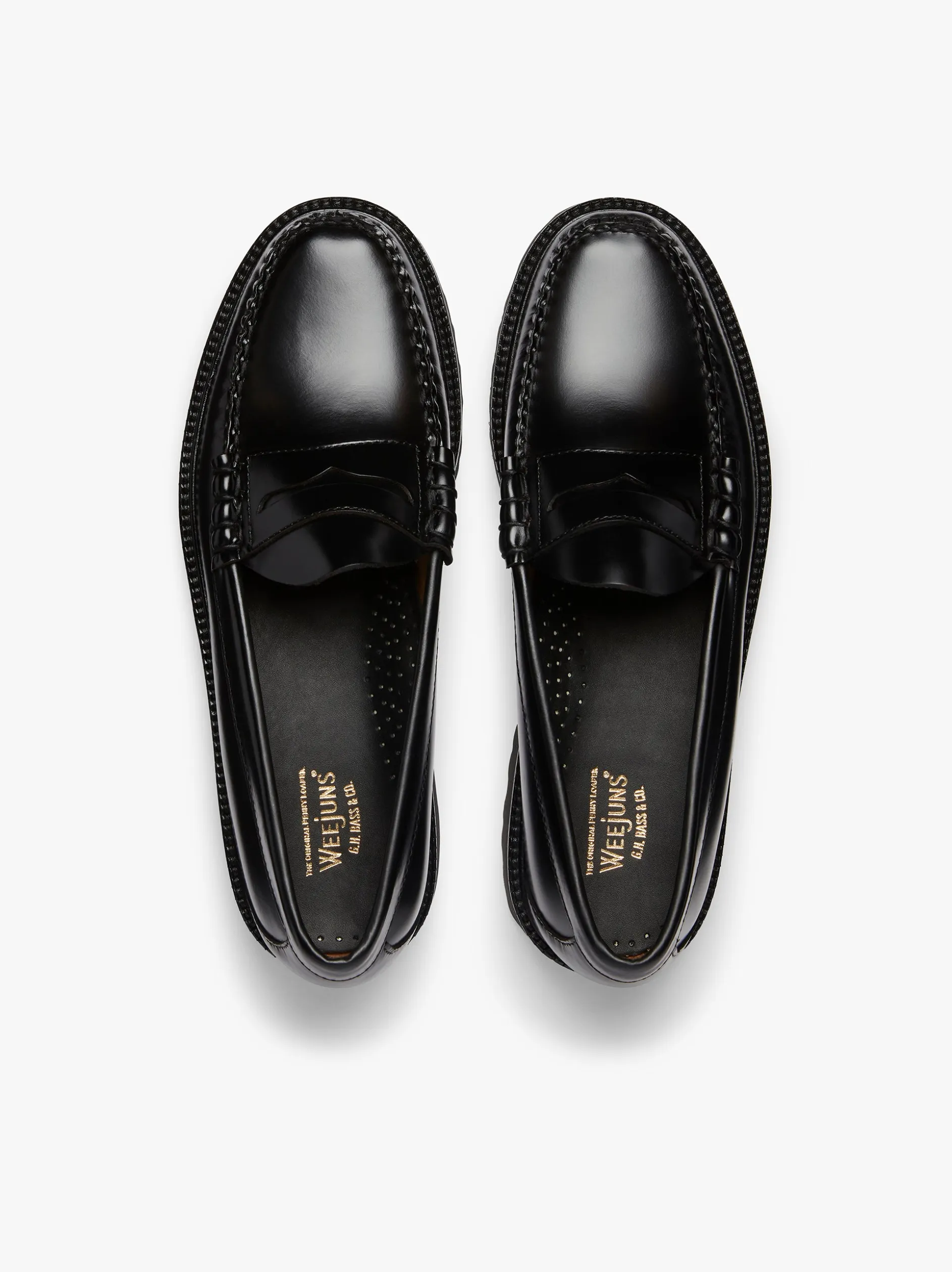 Weejuns 90s Larson Penny Loafers Black Leather