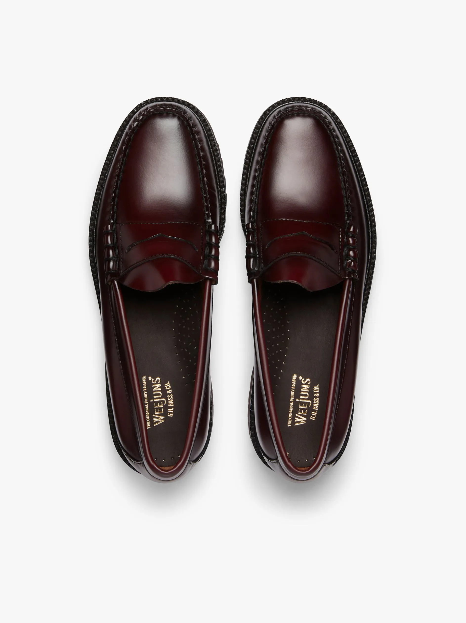 Weejuns 90s Larson Penny Loafers Wine Leather