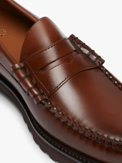 Weejuns 90s Larson Penny Loafers Brown Leather