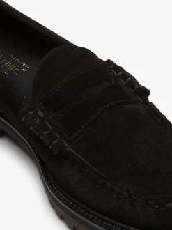 Weejuns 90s Larson Penny Loafers Black Suede