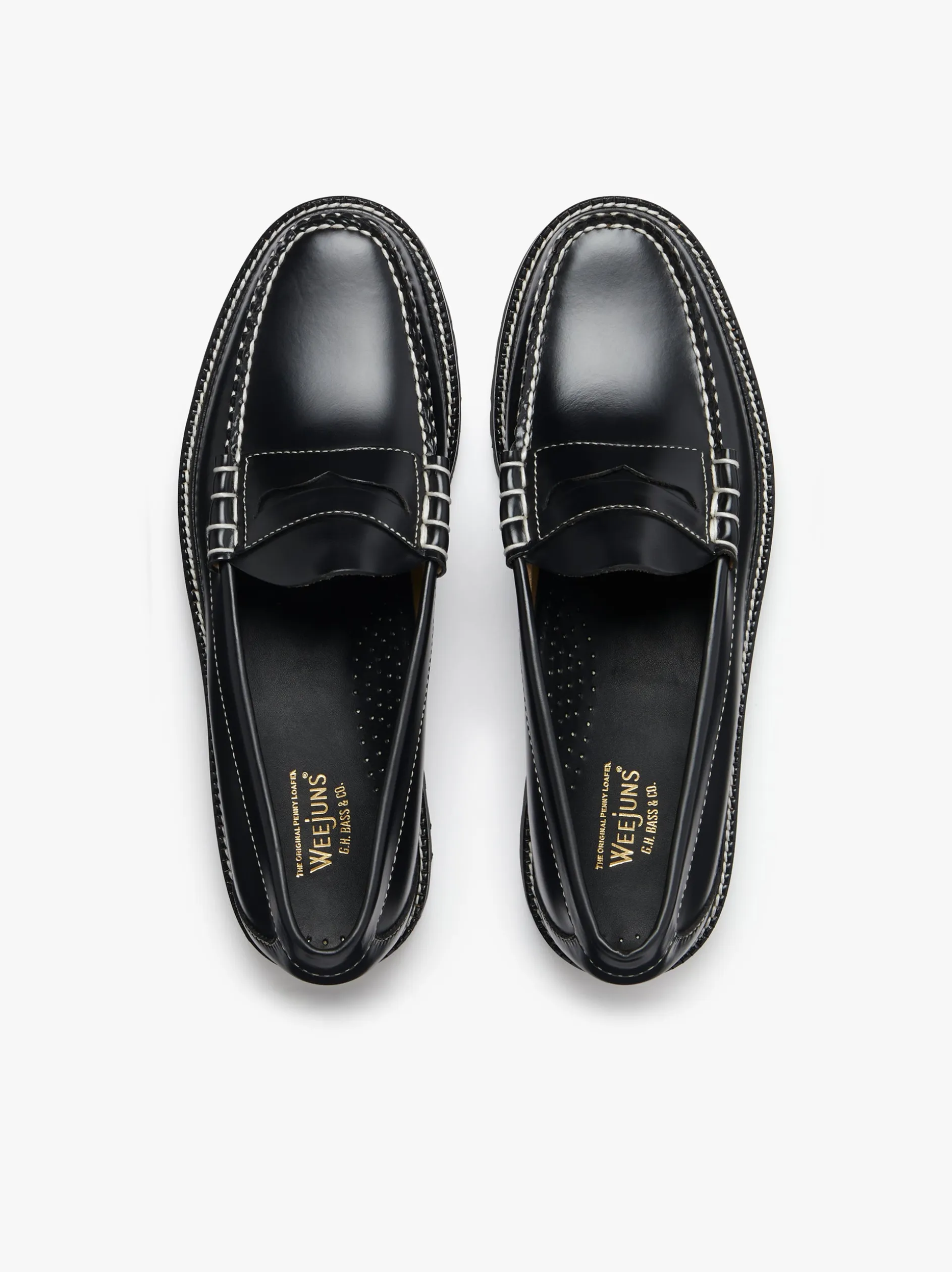 Weejuns 90s Larson Penny Loafers Black Leather