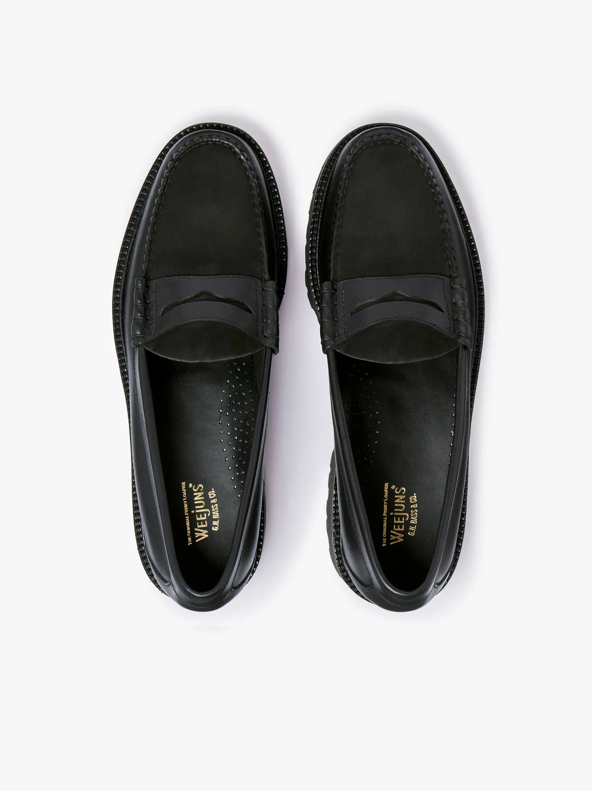 Weejuns 90s Larson Penny Loafers Black Leather