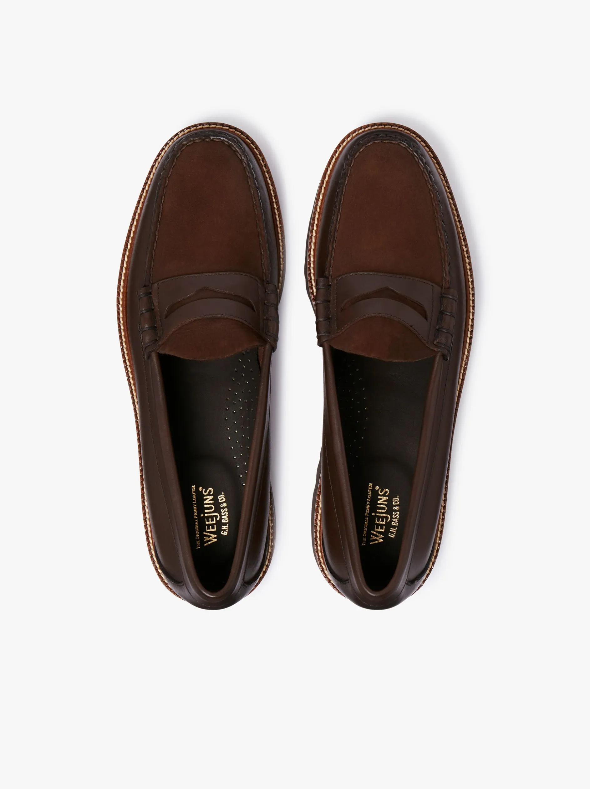Weejuns 90s Larson Penny Loafers Chocolate Leather
