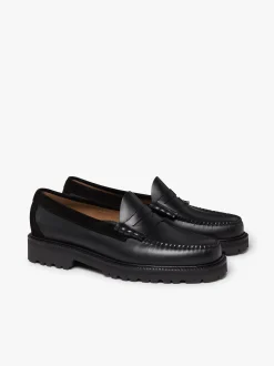 Weejuns 90's Larson Penny Loafers Black Leather & Suede