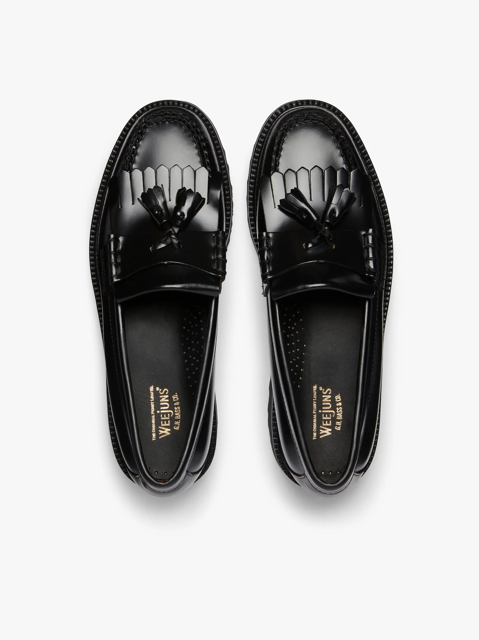 Weejuns 90s Layton II Kiltie Loafers Black Leather
