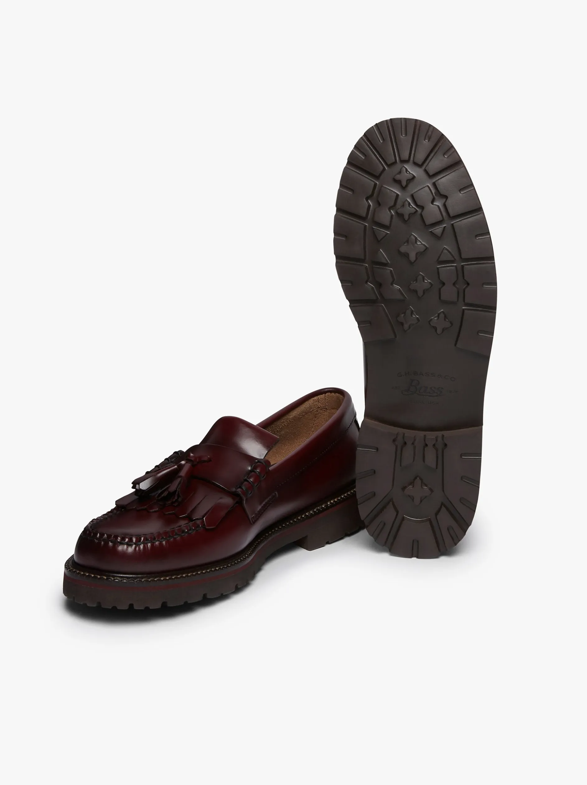Weejuns 90s Layton II Kiltie Loafers Wine Leather