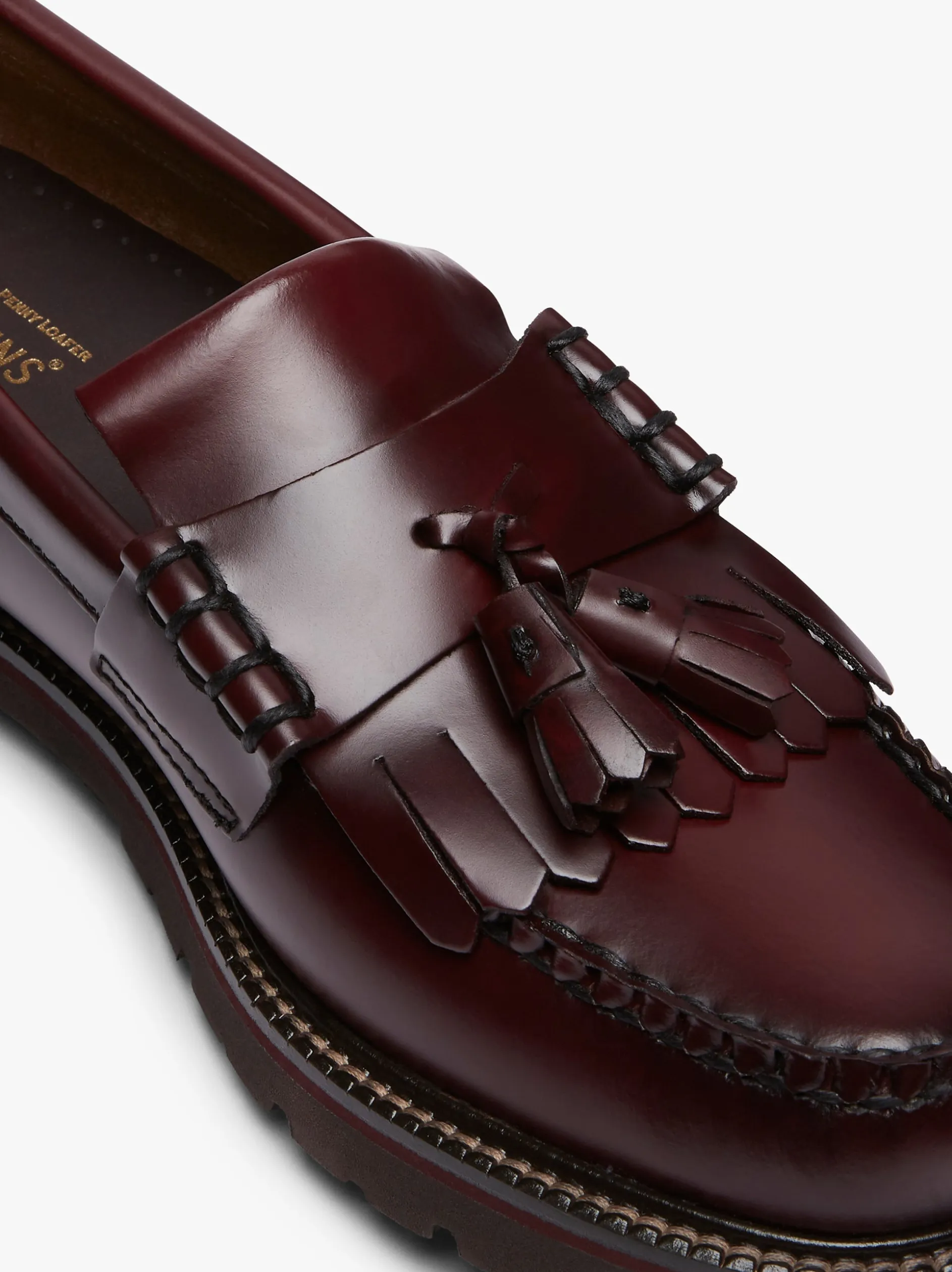 Weejuns 90s Layton II Kiltie Loafers Wine Leather