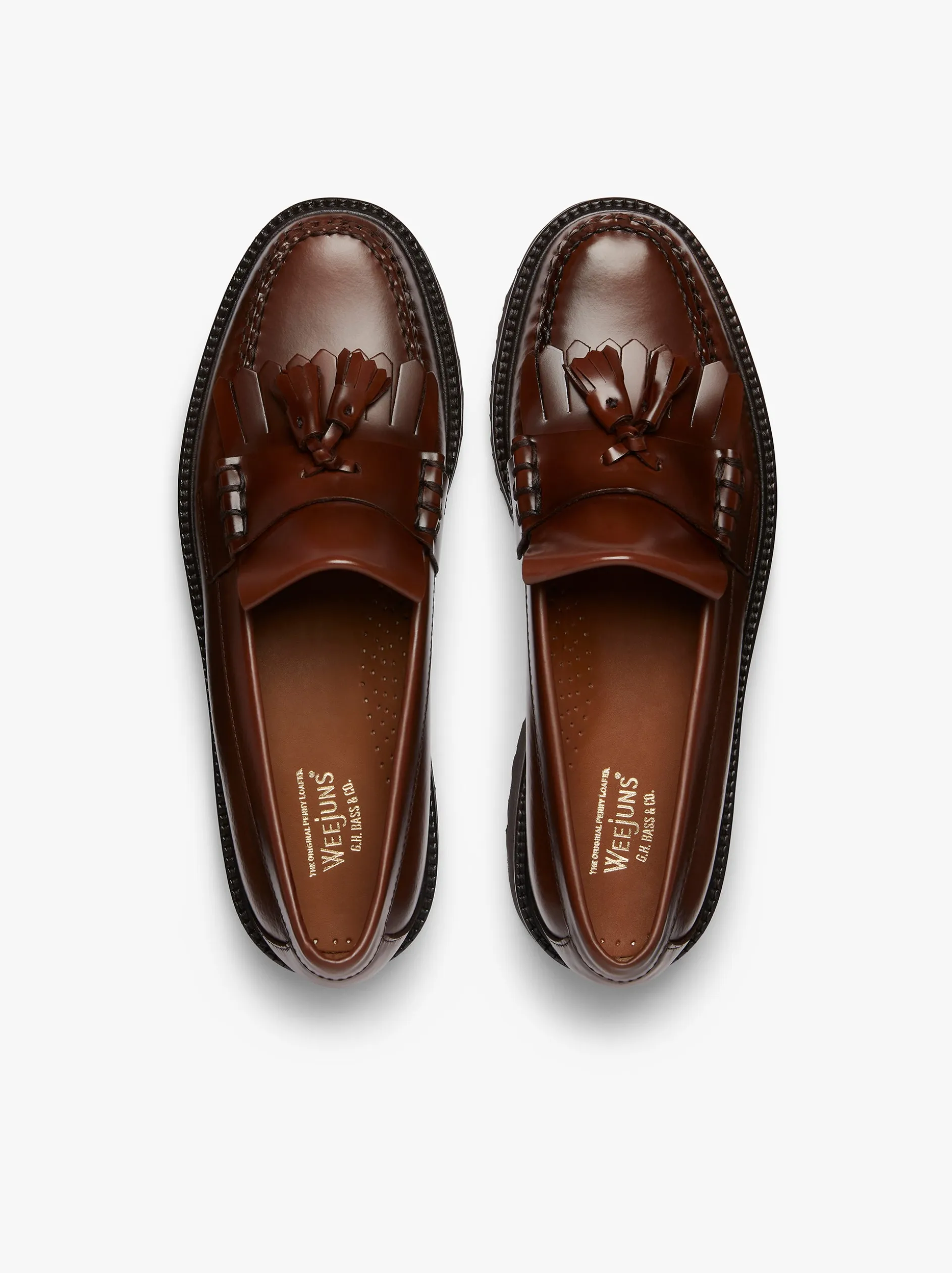 Weejuns 90s Layton II Kiltie Loafers Brown Leather