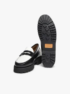Weejuns 90s Penny Loafers Black & White Leather
