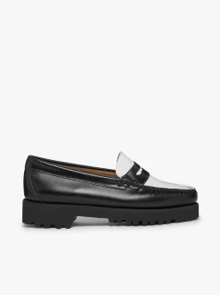 Weejuns 90s Penny Loafers Black & White Leather