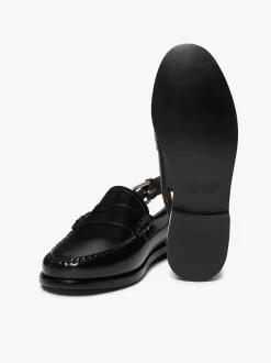 Weejuns Slingback Penny Loafers Black Leather