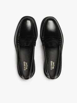Weejuns Step Larson Penny Loafers Black Leather