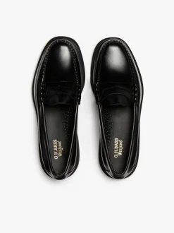 Weejuns Step Larson Penny Loafers Black Leather
