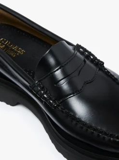 Weejuns Step Penny Loafers Black Leather