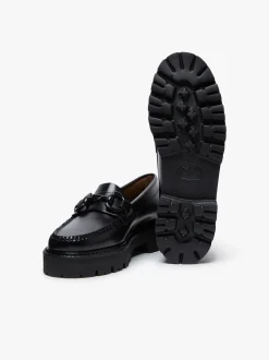 Weejuns Super Lug Lianna Super Bit Loafers Black Leather