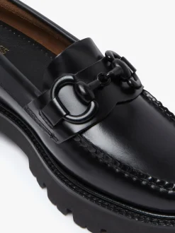 Weejuns Super Lug Lianna Super Bit Loafers Black Leather