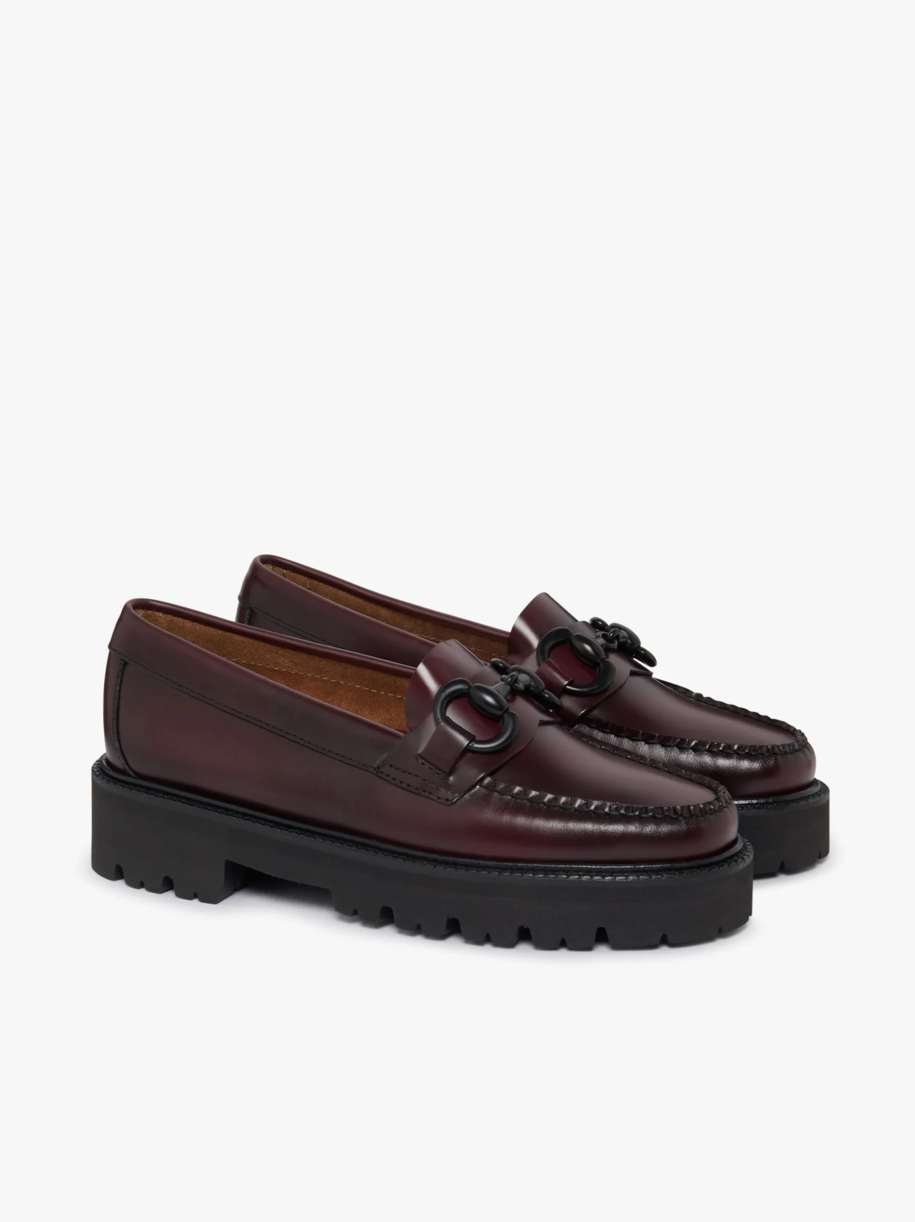 Weejuns Super Lug Lianna Super Bit Loafers Wine Leather